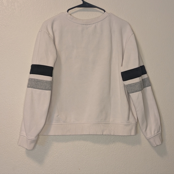FILA White Crewneck Sweatshirt with Black and Gray Accents - Picture 4 of 8